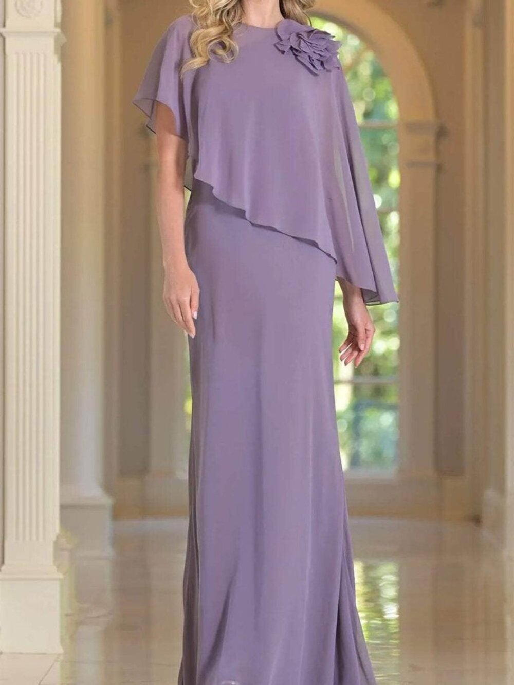 NWT Marsoni by Colors MV1347 Applique Mother of the Bride Dress Wisteria size 14